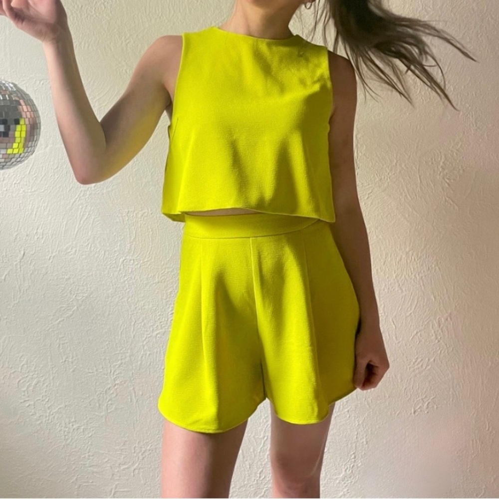 Lime top and shorts set